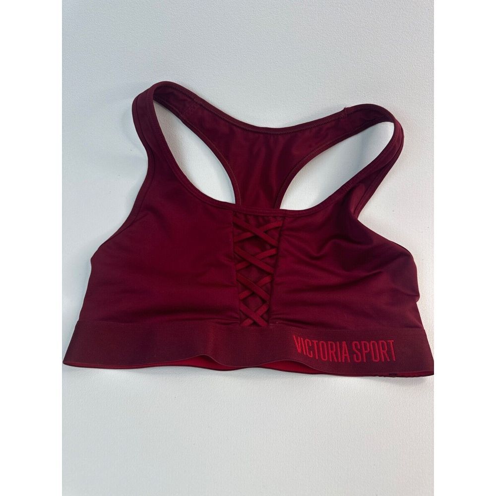 Victoria Sport Burgundy Racerback Sports Bra Size S